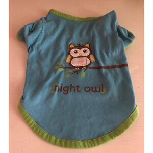 Martha Stewart Pets Dog Apparel Shirt Blue with Night Owl Size Medium